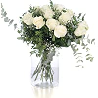 Ramo 12 Rosas Blancas | ENTREGA GRATIS 24 HORAS | Flores Naturales a Domicilio Blossom® | Ramo de Rosas Naturales a…